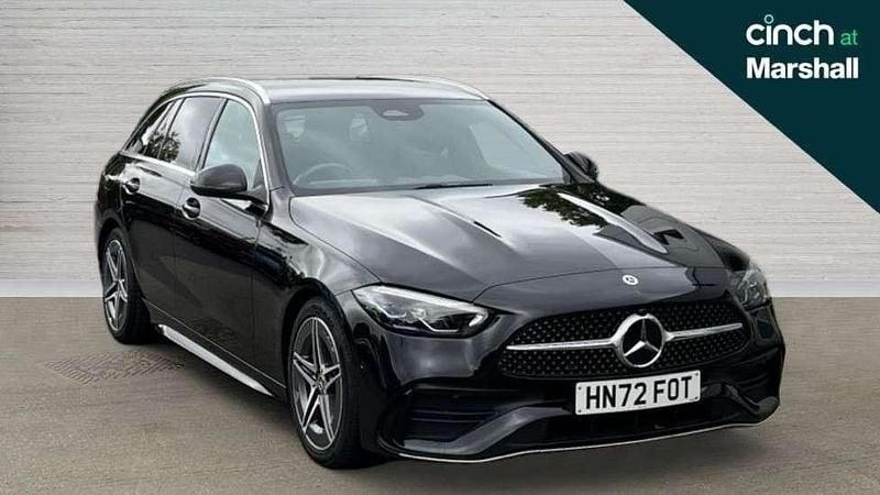 Black Used 2022 Mercedes C200 AMG line Estate | £25,391 (Super price) - Image 1/4