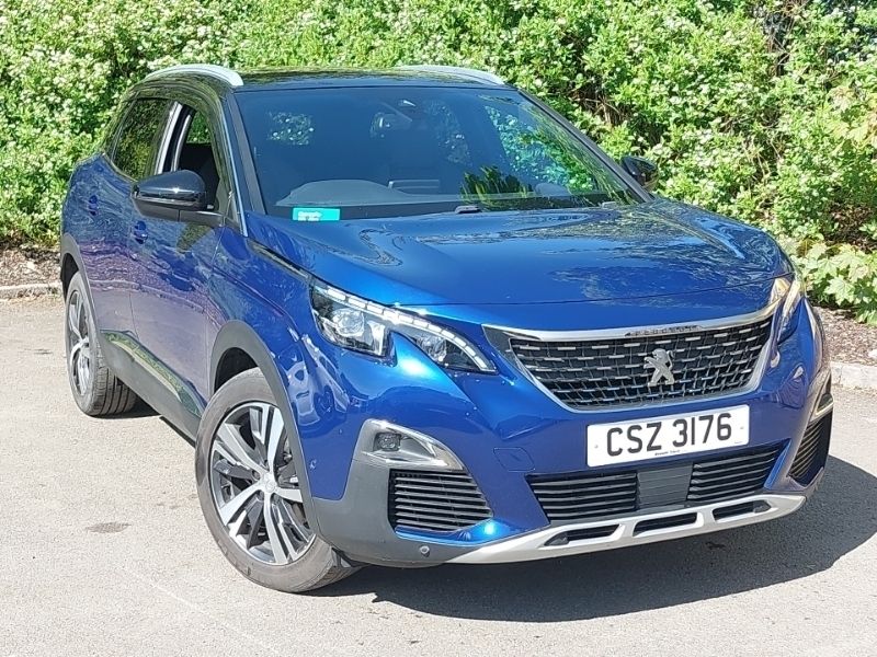 Blue Used 2018 Peugeot 3008 GT-line SUV | £12,498 (A bit pricey) - Image 1/4