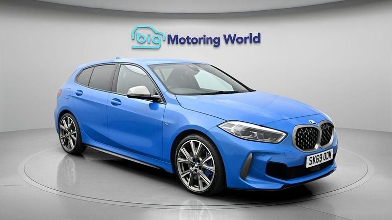 Used BMW M135 M Sport 302 HP (222 kW) 2019 Blue Hatchback