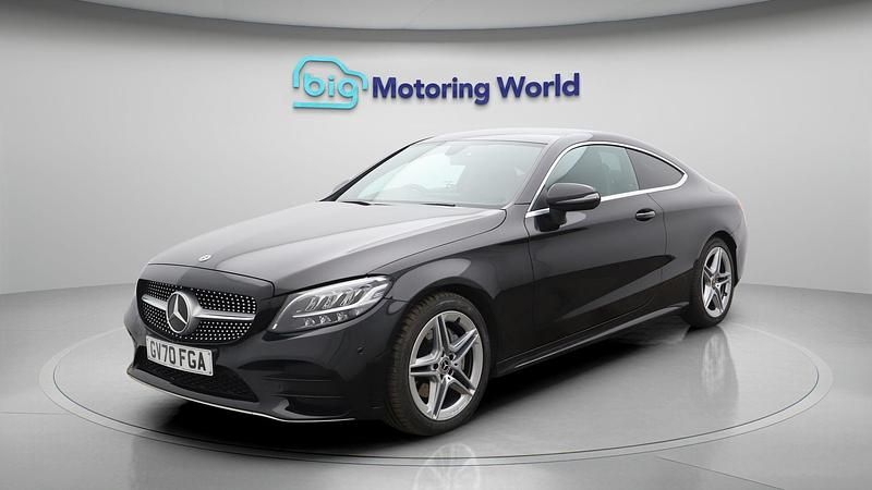 Used Mercedes C200 AMG line 184 HP (135 kW) 2021 Black Coupe
