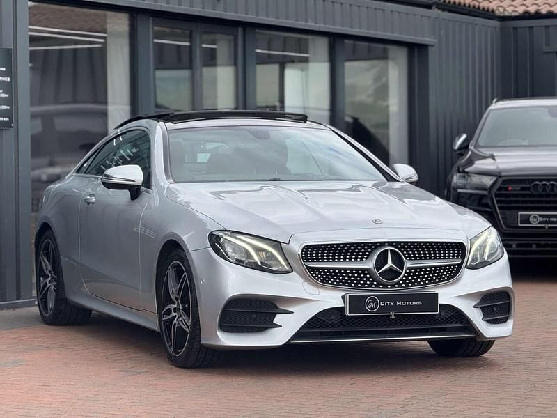 Used Mercedes E220 AMG Line Premium 194 HP (142 kW) 2017 Silver Coupe