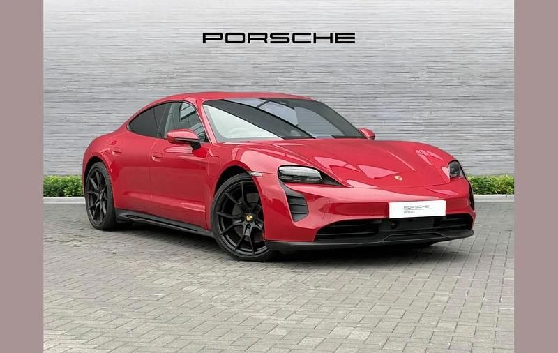 Red Used 2023 Porsche Taycan Sedan | £67,990 (Super price) - Image 1/4
