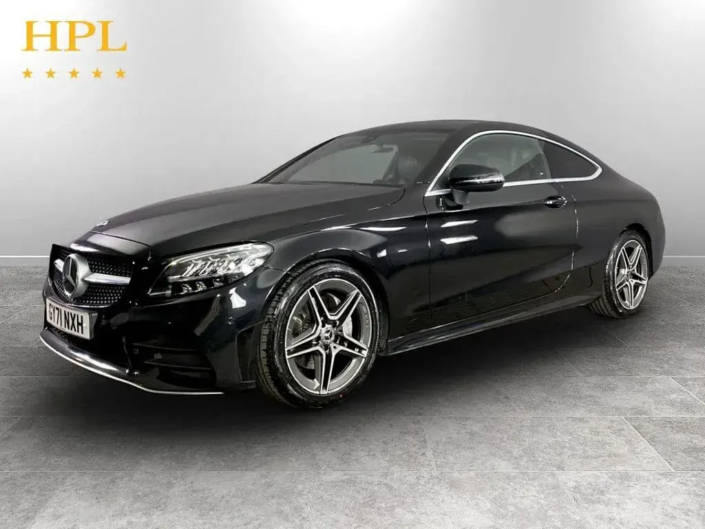 Used Mercedes C200 AMG line 198 HP (145 kW) 2021 Black Coupe