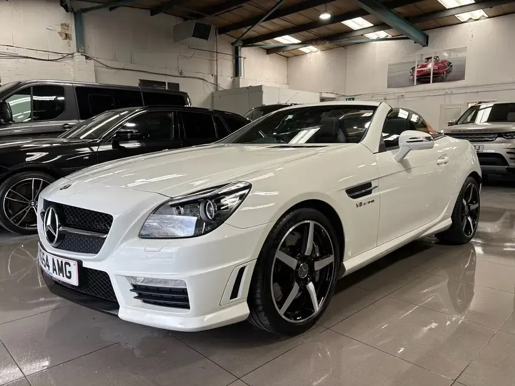 Used Mercedes SLK55 AMG 421 HP (309 kW) 2013 White Cabriolet