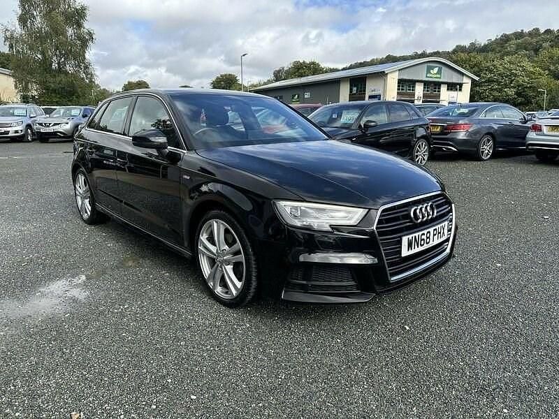 Used Audi A3 Sportback S-Line 150 HP (110 kW) 2018 Black Hatchback