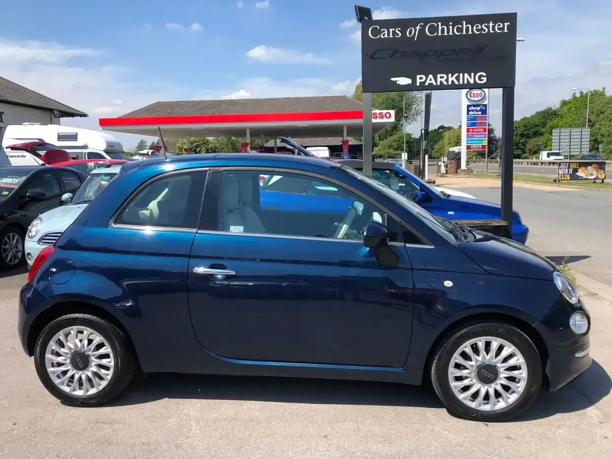 Used Fiat 500 Lounge 69 HP (50 kW) 2018 Blue Hatchback