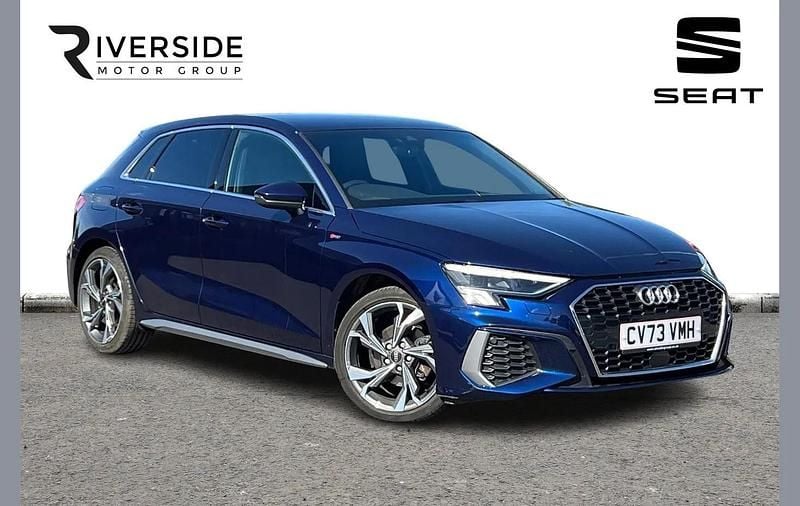 Used Audi A3 S-Line 110 HP (80 kW) 2023 Blue Sedan