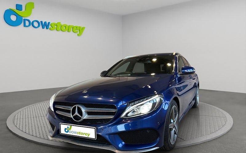Used Mercedes C220 AMG line 170 HP (125 kW) 2018 Blue Estate