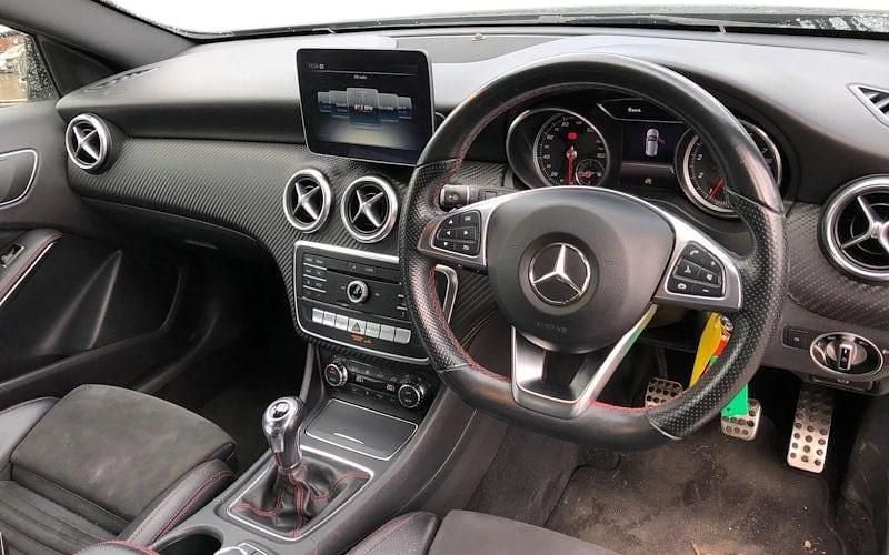 Used Mercedes A160 AMG line 102 HP (75 kW) 2018 Black Hatchback