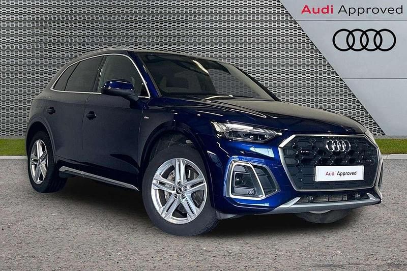 Blue Used 2021 Audi Q5 S-Line SUV | £32,795 (A bit pricey) - Image 1/4