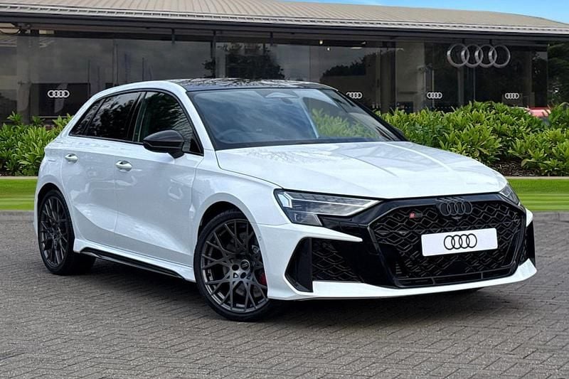 New Audi RS3 Advanced 2026 White Sedan
