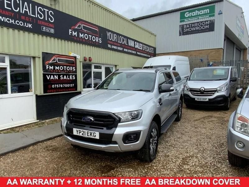 Silver Used 2021 Ford Ranger Wildtrack Pickup | £16,500 (Good price) - Image 1/2