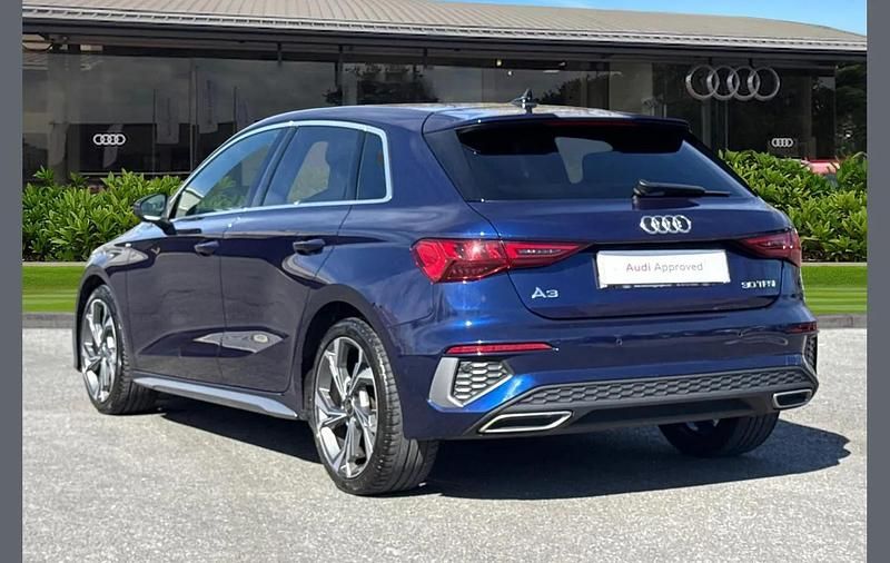 Used Audi A3 S-Line 108 HP (79 kW) 2023 Blue Sedan