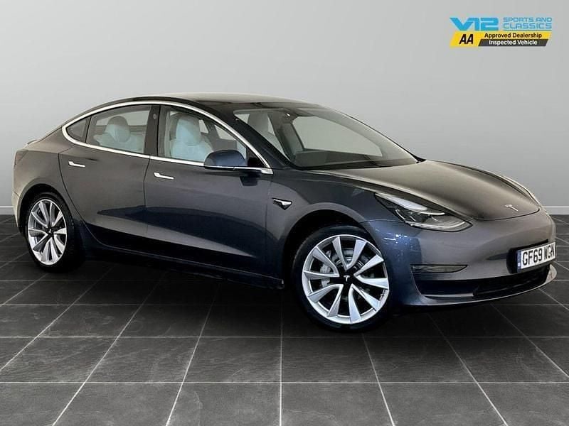 Grey Used 2019 Tesla Model 3 Long Range AWD Sedan | £11,495 (Expensive) - Image 1/2