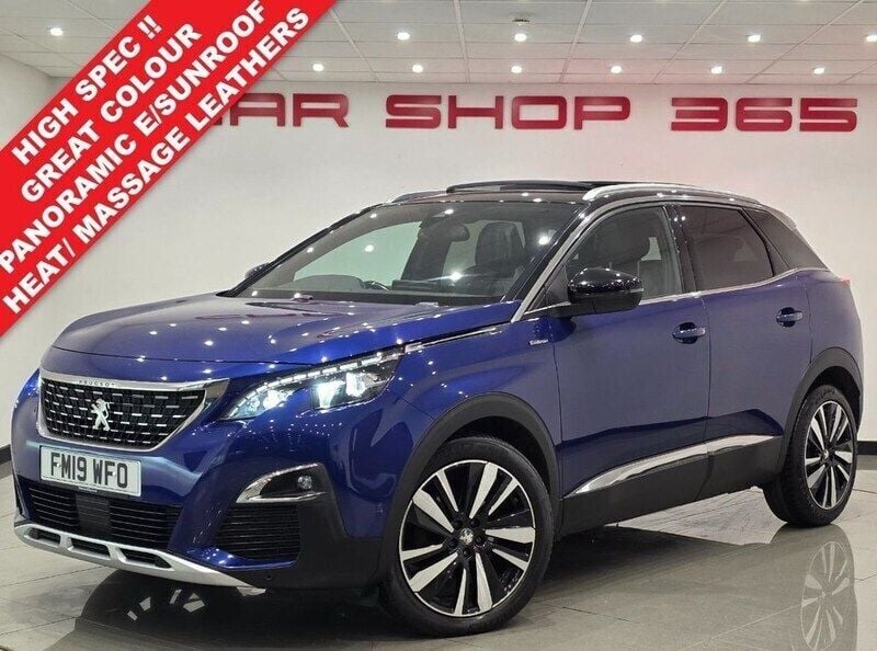 Blue Used 2019 Peugeot 3008 Premium SUV | £11,490 (Fair price) - Image 1/4