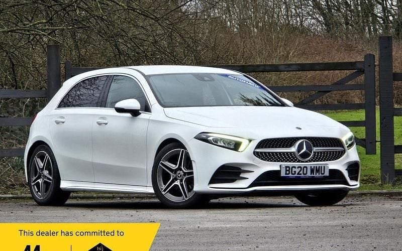 Used Mercedes A200 AMG line 163 HP (119 kW) 2020 White Hatchback