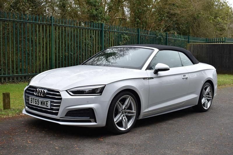 Used Audi A5 Cabriolet S-Line 190 HP (139 kW) 2019 White Cabriolet