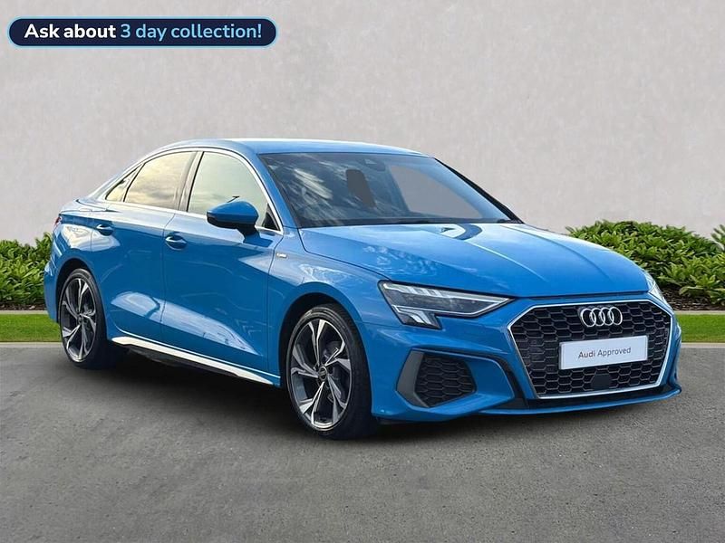 Blue Used 2022 Audi A3 S-Line Sedan | £19,401 (Good price) - Image 1/4