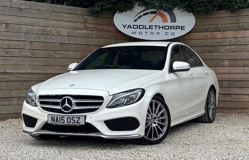 White Used 2015 Mercedes C250 AMG line Sedan | £10,995 (Fair price) - Image 1/4