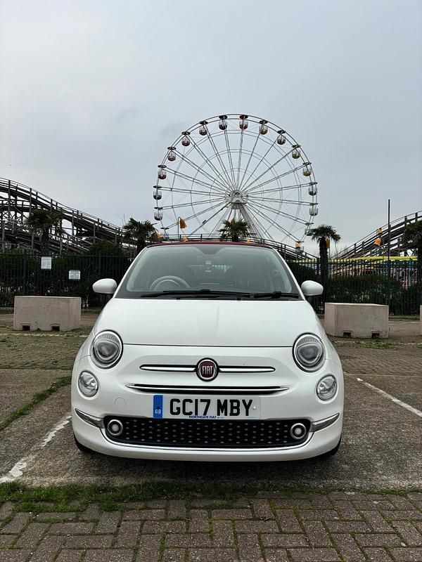 Used Fiat 500 Lounge 2017 White Cabriolet