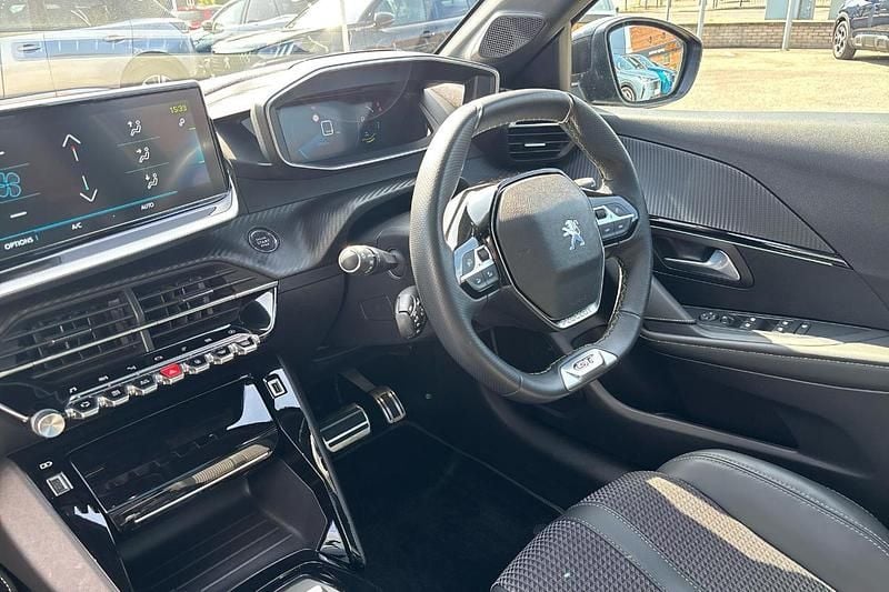 Black Used 2022 Peugeot e-208 GT Hatchback | £13,769 (Fair price) - Image 1/4