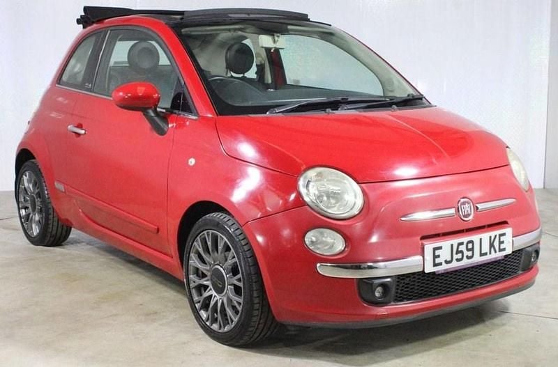 Red Used 2009 Fiat 500C Lounge Cabriolet | £3,500 - Image 1/3