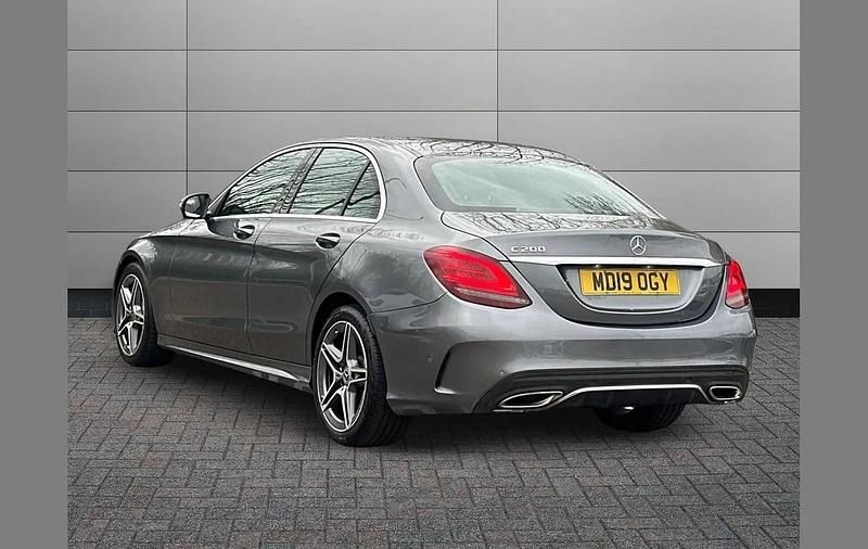 Used Mercedes C200 AMG line 180 HP (132 kW) 2019 Grey Sedan