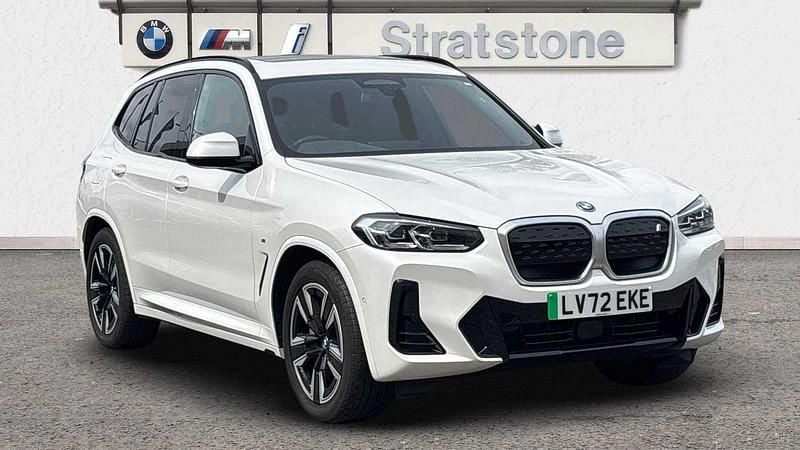 White Used 2022 BMW iX3 M Sport SUV | £29,395 (Good price) - Image 1/3