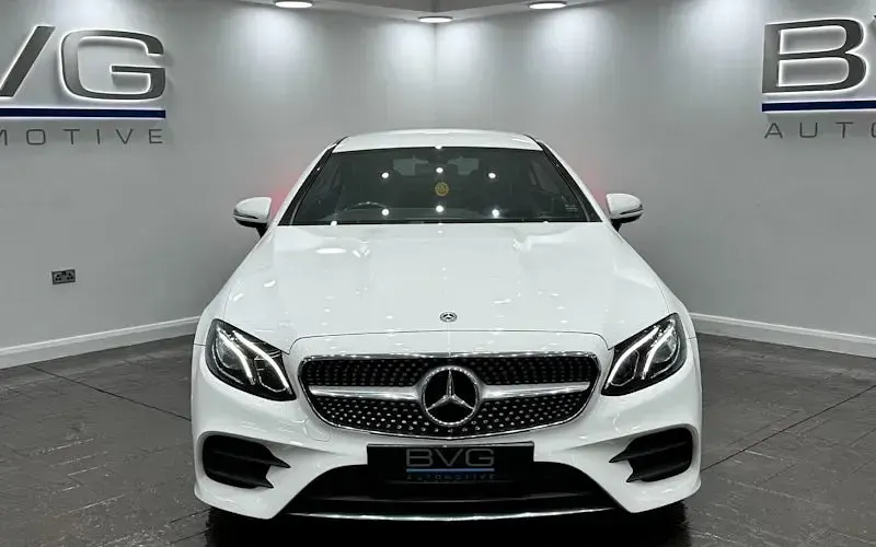 Used Mercedes E220 AMG line 194 HP (142 kW) 2018 White Coupe
