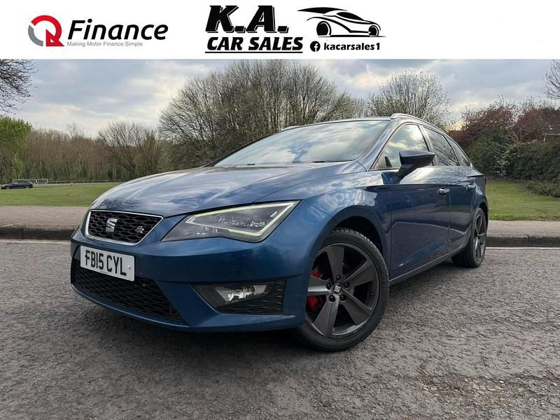 Begagnad Seat Leon FR 2015 Blå Kombi