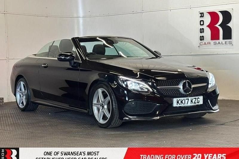 Black Used 2017 Mercedes C250 AMG line Cabriolet | £17,995 (Fair price) - Image 1/1