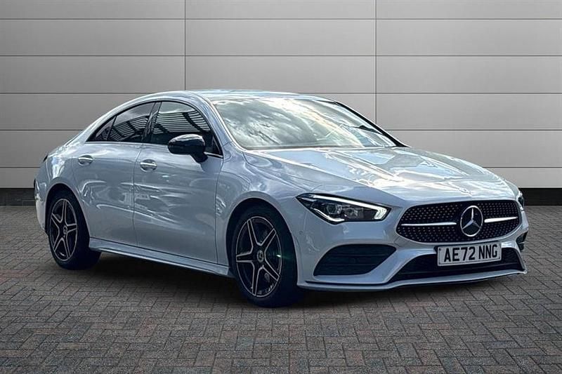 Digital white Used 2022 Mercedes CLA220 AMG Line Premium Sedan | £27,495 (Fair price) - Image 1/4