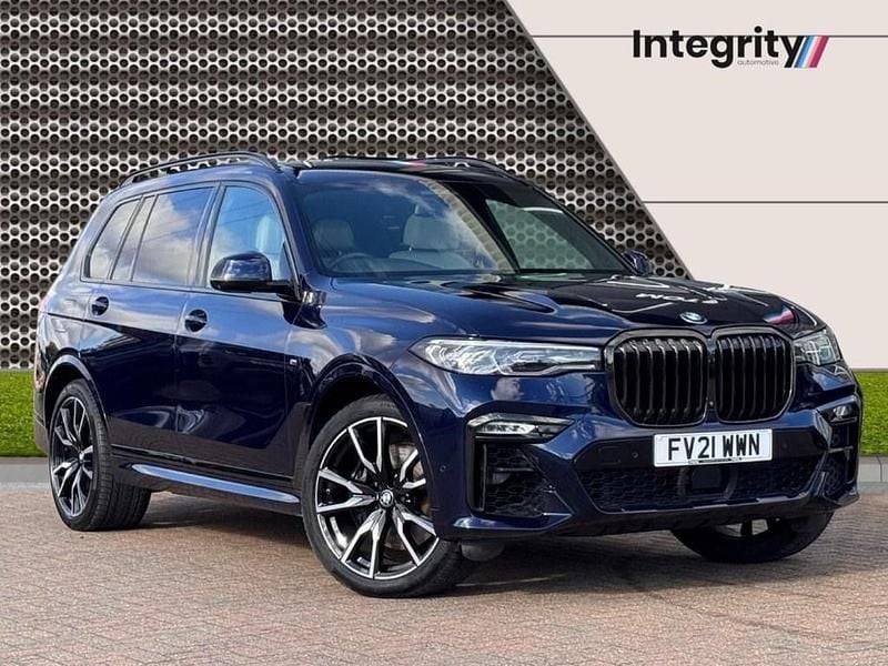 Blue Used 2021 BMW X7 M Sport SUV | £46,995 (Good price) - Image 1/4