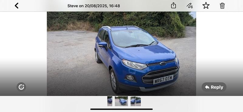 Blue Used 2017 Ford Ecosport Titanium SUV | £7,999 (Fair price) - Image 1/4