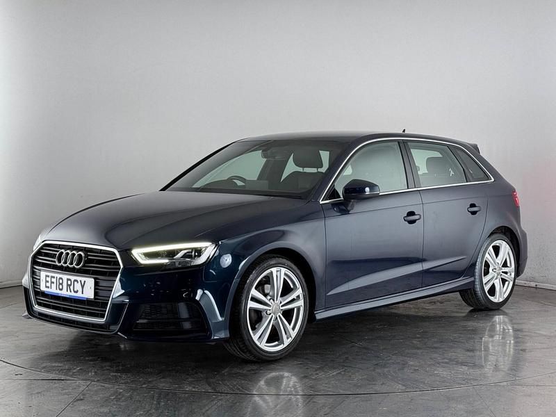 Used Audi A3 S-Line 2018 Blue Sedan