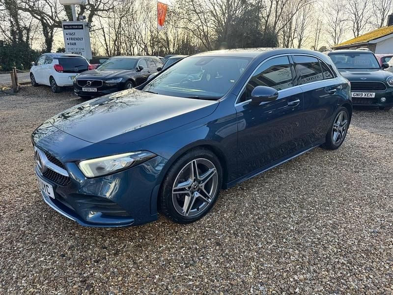 Used Mercedes A180 AMG line 116 HP (85 kW) 2021 Blue Hatchback