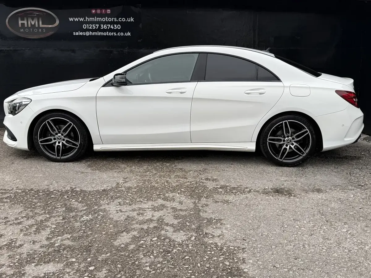 Used Mercedes CLA200 AMG line 136 HP (100 kW) 2018 White Coupe