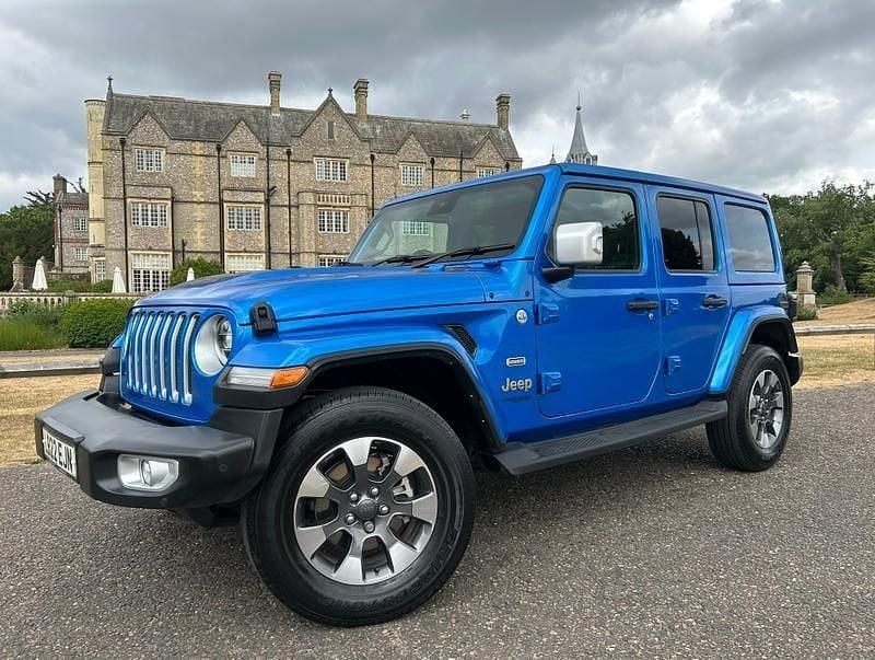 Hydro blue metallic Used 2022 Jeep Wrangler Overland SUV | £39,995 (Good price) - Image 1/3