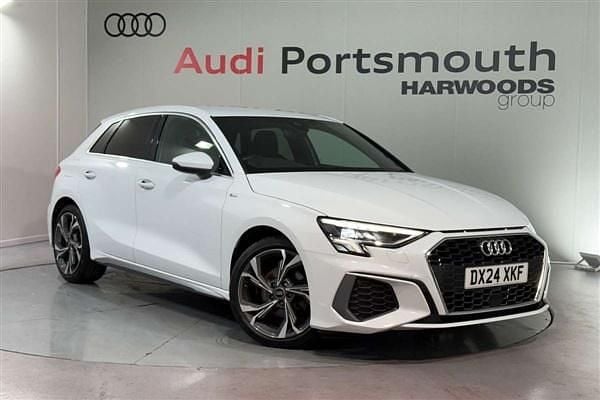 White Used 2024 Audi A3 S-Line Hatchback | £20,690 (Fair price) - Image 1/4
