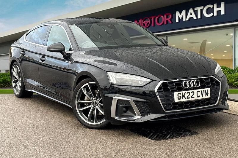 Black Used 2022 Audi A5 Sportback S-Line Hatchback | £24,490 (Fair price) - Image 1/4