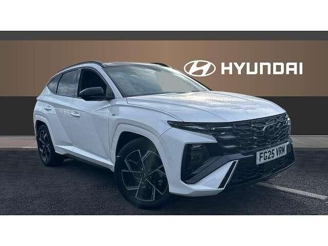 White Used 2025 Hyundai Tucson N Line SUV | £32,359 (Expensive) - Image 1/4