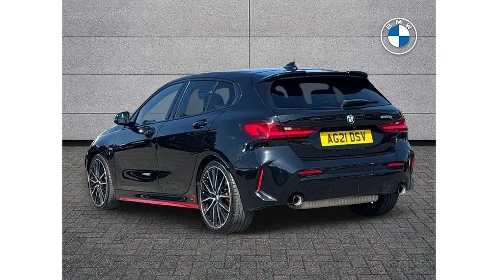Used BMW 128 Shadowline 265 HP (194 kW) 2021 Black sapphire metallic paint Hatchback