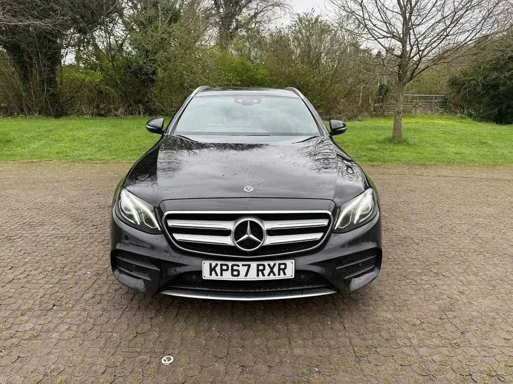 Used Mercedes E220 AMG line 194 HP (142 kW) 2017 Black Estate