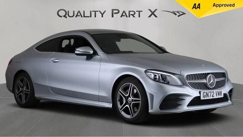 Used Mercedes C200 AMG line 184 HP (135 kW) 2022 Silver Coupe