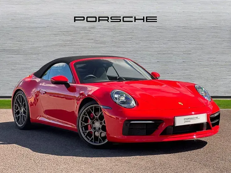 Used Porsche 992 444 HP (326 kW) 2019 Guards red Cabriolet