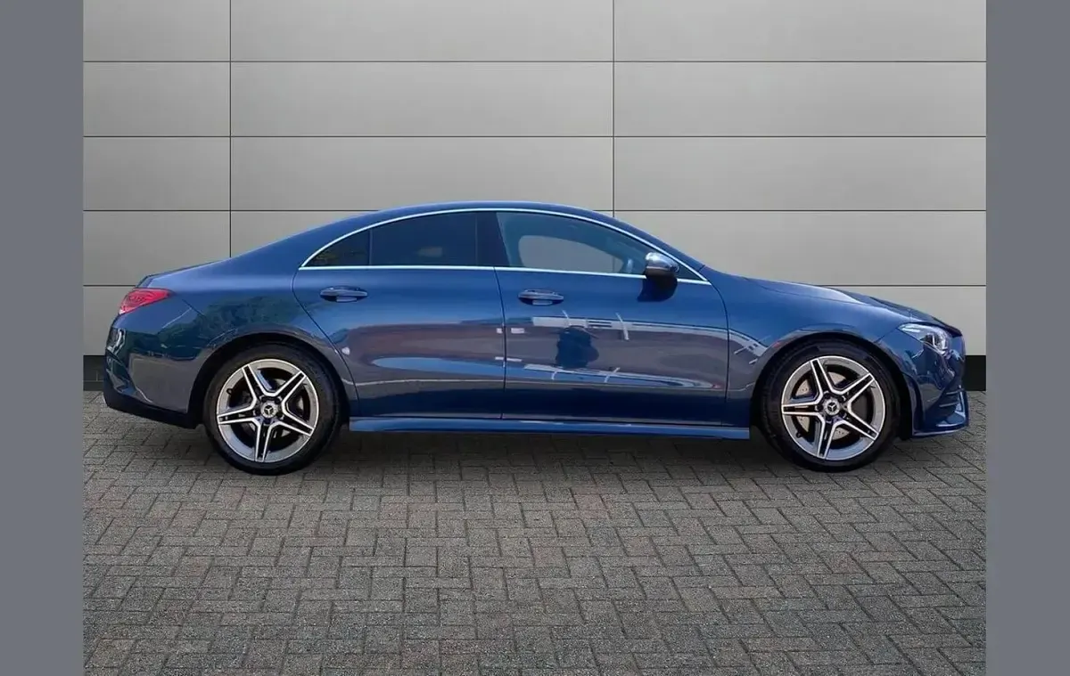 Used Mercedes CLA200 AMG line 161 HP (118 kW) 2022 Blue Coupe
