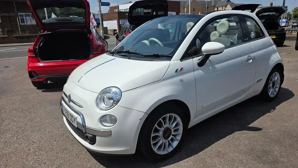 Used Fiat 500C Lounge 2009 White Cabriolet