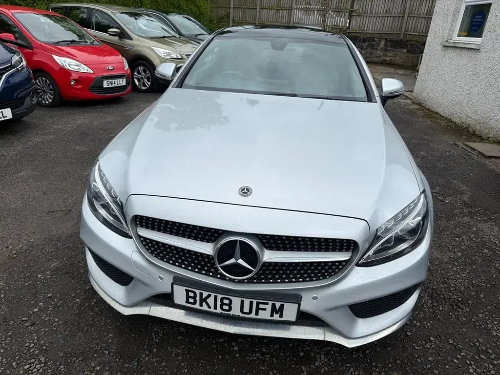 Used Mercedes C220 AMG line 2018 Silver Coupe