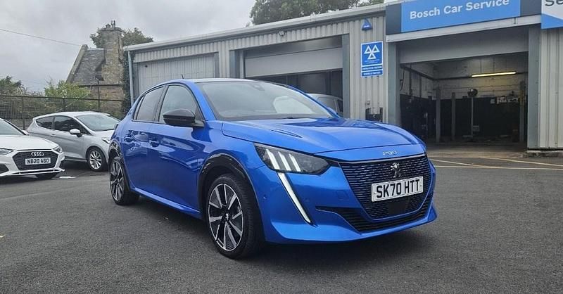 Blue Used 2020 Peugeot e-208 GT Hatchback | £11,499 (Fair price) - Image 1/4