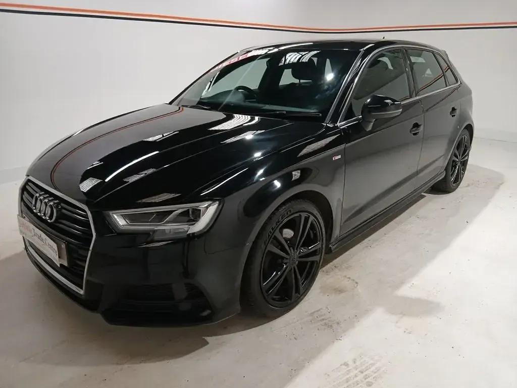 Used Audi A3 S-Line 150 HP (110 kW) 2018 Black Sedan